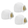 Toyvian 2 Pièces Simulation Igloo Enfants Décor Jouets pour Les Tout-Petits Enfants Jouets Maison De Glace Ornement Maison De