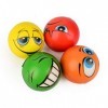 ewtshop® Lot de 4 balles anti-stress, 4 motifs différents, 6 cm de diamètre, balles à modeler