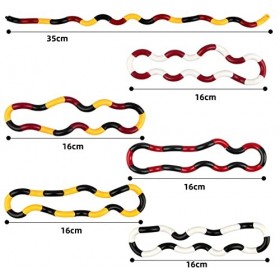 Powmag Jouet Tangle, Fidget Twister, Main Fidget Toy, Jouet de Décompression Torsadé, 5 Pcs Twister Fidget Toy, Autisme Main 