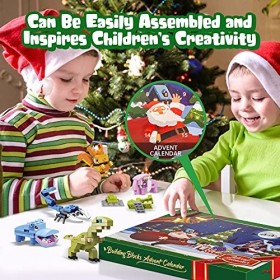 Calendrier de lAvent 2023 - Jouets pour enfants - Blocs de construction danimaux - Calendrier de lAvent - Cadeaux de Noël 