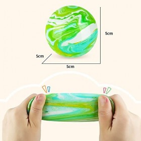 Ainiv Balles Anti-Stress Colorées Fidget Balls, 4PCS 5cm Boule Anti Stress pour Enfant et Adulte, PU Souple Balle Anti Stress