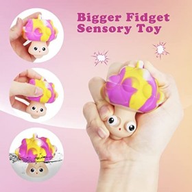 FYY Lot de 3 Jouet Balle Anti-Stress, Balle Anti-Stress en Silicone Motif Champignon pour Enfants Ados Adultes Taille : 7.9 