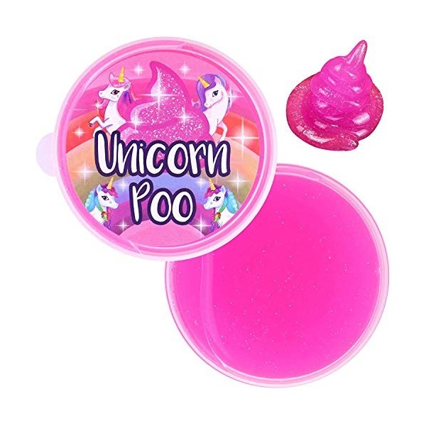 Licorne rose à paillettes Slime à paillettes amusant pour adultes et enfants Jouet magique anti-stress pour les besoins parti