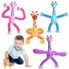 Lot de 4 jouets télescopiques girafe à ventouse pour garçons et filles