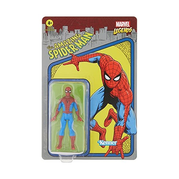 Marvel Hasbro Legends Series, Figurine de Collection Retro Spider-Man de 9,5 cm