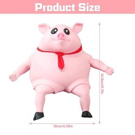 CLIUNT Piggy Squeeze Toy,Jouet drôle de Cochon Rose,Squeeze Piggy Toy,Cochon Jouets À Presser,Jouet Cochon Rose pour Les Enfa