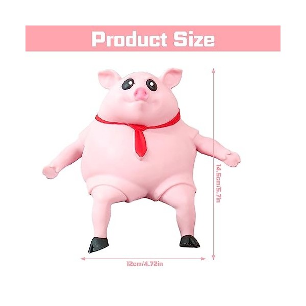 CLIUNT Piggy Squeeze Toy,Jouet drôle de Cochon Rose,Squeeze Piggy Toy,Cochon Jouets À Presser,Jouet Cochon Rose pour Les Enfa