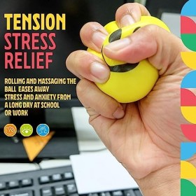XoeLLe 12 pièces Balles Anti-Stress Soulagement, Squishy Boule Anti Stress Enfant Jouet, Sensorielle Boules à Presser à Main,