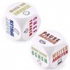 Lot de 2 dés anti-stress amusants pour le bureau - Cube de décision amusant - Cube de stress coloré avec 6 actions amusantes 