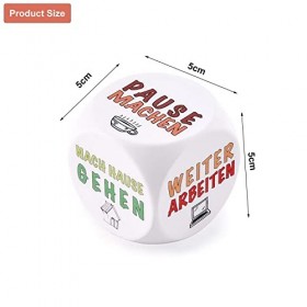 Lot de 2 dés anti-stress amusants pour le bureau - Cube de décision amusant - Cube de stress coloré avec 6 actions amusantes 