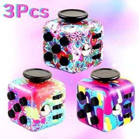 Steemjoey 3Pcs Cube Anti-Stress, Anti Stress Jouet Décompression Jouet Cube, Jouet Anti-anxiété pour Enfants Adultes soulagem