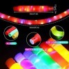 DERAYEE Mini tubes pop lumineux 2,9 x 19 cm - Multicolore - Tube extensible à LED - Pour enfants et adolescents - Jouet ant