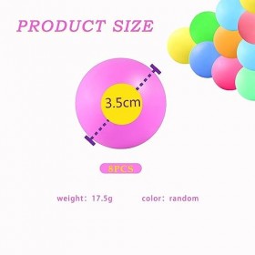 TECKI 8 Balle Anti Stress Enfant et Adulte 3.5cm - Fidget Toys, Jouet Apaisant et Coloré pour Soulager le Stress et Lanxié