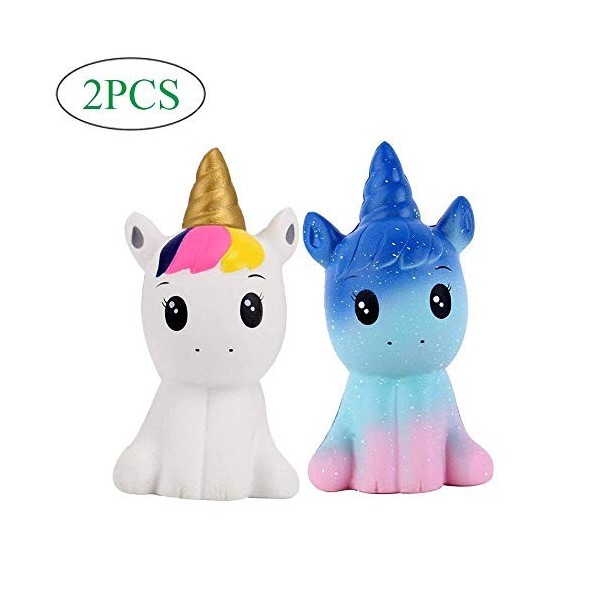 Anboor Squishies Pack 2 Pcs Squishy Licorne Jouets Slow Rising Parf
