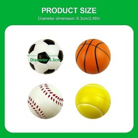 Hojalis Lot 12 de Balle Anti-Stress,Balle en Mousse Anti Stress,Boule Anti Stress pour Enfant et Adulte,Balle Sensorielle pou