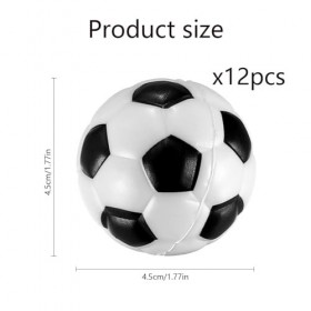 Mini Ballon Football, 12 Pcs 50mm Petit Ballon de Foot en Mousse, Mini Balles de Sport en Mousse Anti-Stress de Football pour