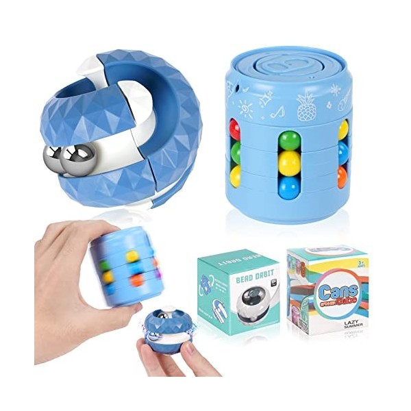 AUAUY Fidget Toy, Gyro Cube Fidget Cubes Tops Jouet Rond Jouets, Orbit Ball Fidget Pinball Jouet Décompression Jouet de Décom