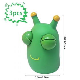 3 pcs Squishy Squeeze Jouet pour Adulte,Popping Out Eyes Squeeze Toys,Anti Stress Squishies,Mini Soft Squishies Jouet,Jouets 