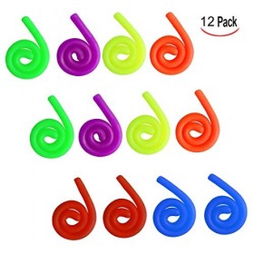 XLKJ 12 Pièce Fidget Anti Stress Enfant, Jouets Sensoriels Elastiques Stress et de Lanxiété pour ADD, ADHD, Autism