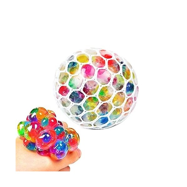 Perles deau à presser – Perles deau multicolores pour stimulation sensorielle, balle anti-stress, jouet anti-anxiété, 6 cm,