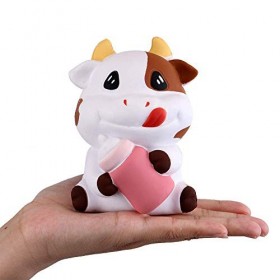 Anboor 3.1 "Squishies Vache Kawaii Bouteille De Lait Doux Ralentissant Animal Squishies Stress Relief Kid Squeeze Jouets