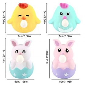 Squishy Jouet, 4 Pièces Jouets Anti-Stress, Squeeze Animaux Jouets Kawaii Squishy Jouets Animaux, Jouet Anti Stress Lapin de 