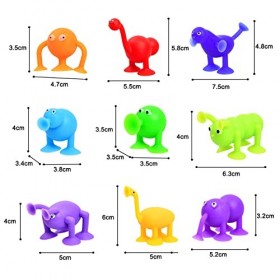 Cozlly 12PCS Jouets à Ventouse Silicone, Jouet daspiration pour Enfants, Fléchettes Jouets Antistress, Jouets de Bain en For