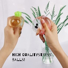 Stress Relief Ball, RosyFate Squeeze Ball Toy, Balle Anti-Stress en Poudre dor, Jouet Sensorielle Décompression, Fidget Toy 