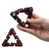 MEIEST Infinity Triangle en métal - Jouet portable - Massage - Jouet sensoriel - Idéal pour les fêtes - Rouge