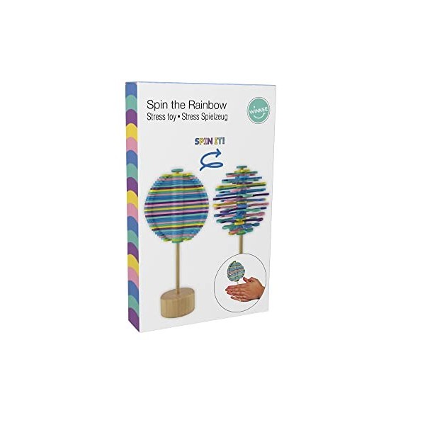 Winkee - Sucette rotative | Arbre Anti-Stress | Jouet doccupation | Spin The Rainbow Stress Relief Toy | Spinning Lollypop |