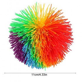 Boule De Silicone Colorée Honiwu, Pompon Arc-en-ciel De 11 Cm, Balle De Jonglage Moelleuse, Boule Sensorielle Arc-en-ciel, Bo