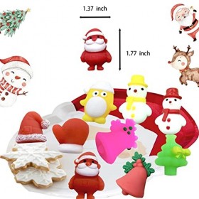 Mochi de Noël,30PCS Mini Mochi Squishy Kawaii Squishy Anti Stress,Smushies Mushy Petits Cadeaux de Noël,Karids Squishy Figuri