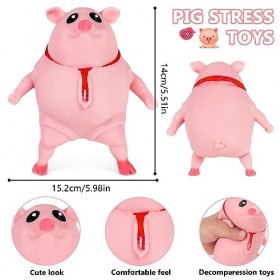 Anti-Stress Cochon Jouet, Cochon Jouets à Presser Balles, Jouets À Presser De Cochon, Rose Mignon Squeeze Piggy Jouet, Soulag
