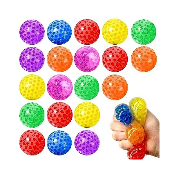 Lot De 4 Balles Anti-stress Colorées - Jouets Sensoriels Pour Enfants/adultes, Soulagement Anxiété TDAH