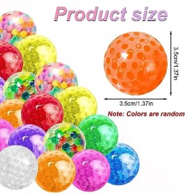 ZJRung Lot de 20 Balles Anti-Stress Enfant Boule Antistress Balle Boules sensorielles Fidget Boules Squeeze pour se Détendre 