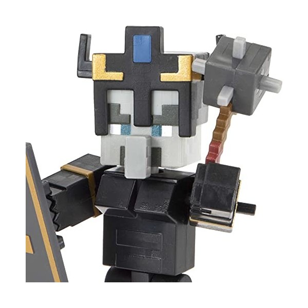 Minecraft Dungeons figurine articulée Garde Royal 8 cm avec accessoires inclus, jouet d’action et d’aventure pour enfant insp