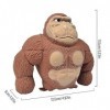 Lotvic Figurine de Gorille Anti Stress, Singe Splat, Stretch Gorilla pour Enfants et Adultes, Divertissement, Soulagement du 