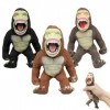 Hojalis Squishy Monkey,3 pcs Figurine de Gorille Anti Stress,Gorilla Toys Latex,Jouet Gorille Anti-anxiété, Gorille de Singe 