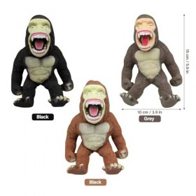 Hojalis Squishy Monkey,3 pcs Figurine de Gorille Anti Stress,Gorilla Toys Latex,Jouet Gorille Anti-anxiété, Gorille de Singe 