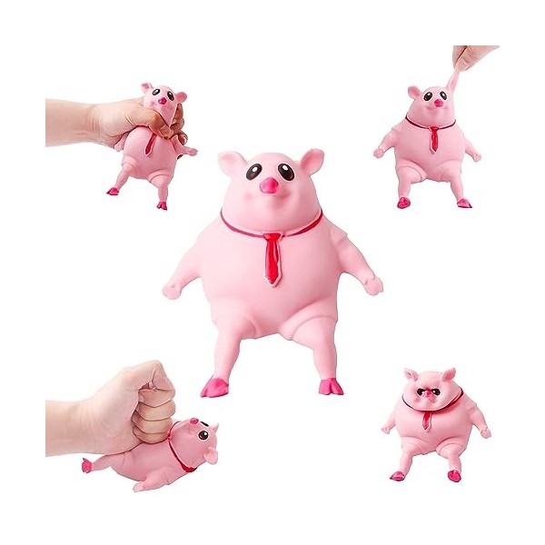 Cutogain Jouet anti-stress cochon rose cochon jouet anti-stress coc