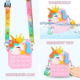 SNFAJOHE Jouet licorne Pop It - Jouet pour fille 3 4 5 6 7 8 9 10 ans - Cadeau licorne pour filles 3 4 5 6 7 8 9 10 ans - Jou