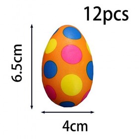 Boule Anti Stress Oeuf de Paques, FainFun 12 Pièces Squeeze Ball Oeuf de Paques en Mousse, Balle Anti-Stress Oeuf de Pâques p
