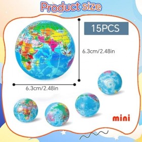 Lot de 12 mini balles de sport, anti-stress, 6,3 cm, mini ballons de football, anti-stress, en mousse, jouets anti-stress te