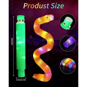 Birshe Jouets Sensoriels Lumineux 12 Pièces Bâton Lumineux Jouet Sensoriel Lumineux et Amusant pour Enfant Pop Tubes Sensorie