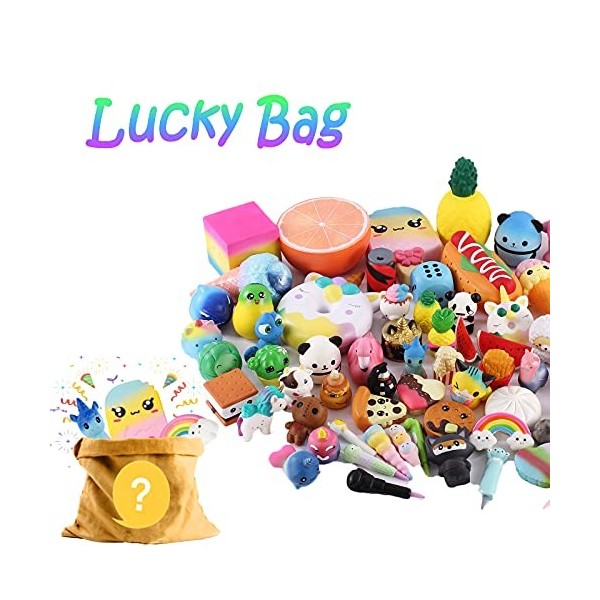 Anboor Squishies Lot de 3 jouets à presser parfumés doux pour soulager le stress pour enfants et adultes
