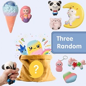 Anboor Squishies Lot de 3 jouets à presser parfumés doux pour soulager le stress pour enfants et adultes