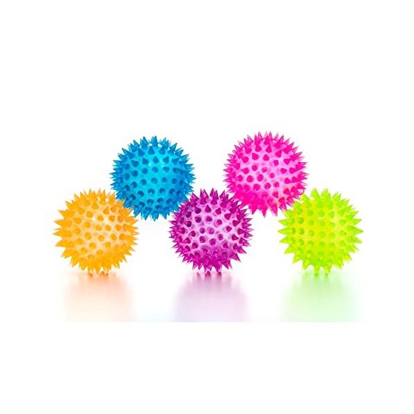Pick A Toy Lot de 5 balles à Pointes Anti-Stress Fidget, Adultes, A