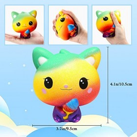 4 Pièces Squishy Kawaii Squishies Jouet, DJLLA Squishy Kawaii Anti Stress Jouets de Stress pour Les Enfants, Les Filles, Les 
