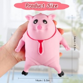 Anti-Stress Cochon Jouet, Cochon Jouets à Presser, Rose Mignon Pig Squeeze Toy, Piggy Splash Toy, Anti-Stress Squeeze Toy, Jo