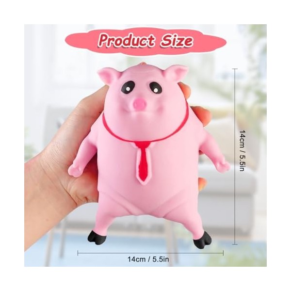 Anti-Stress Cochon Jouet, Cochon Jouets à Presser, Rose Mignon Pig Squeeze Toy, Piggy Splash Toy, Anti-Stress Squeeze Toy, Jo